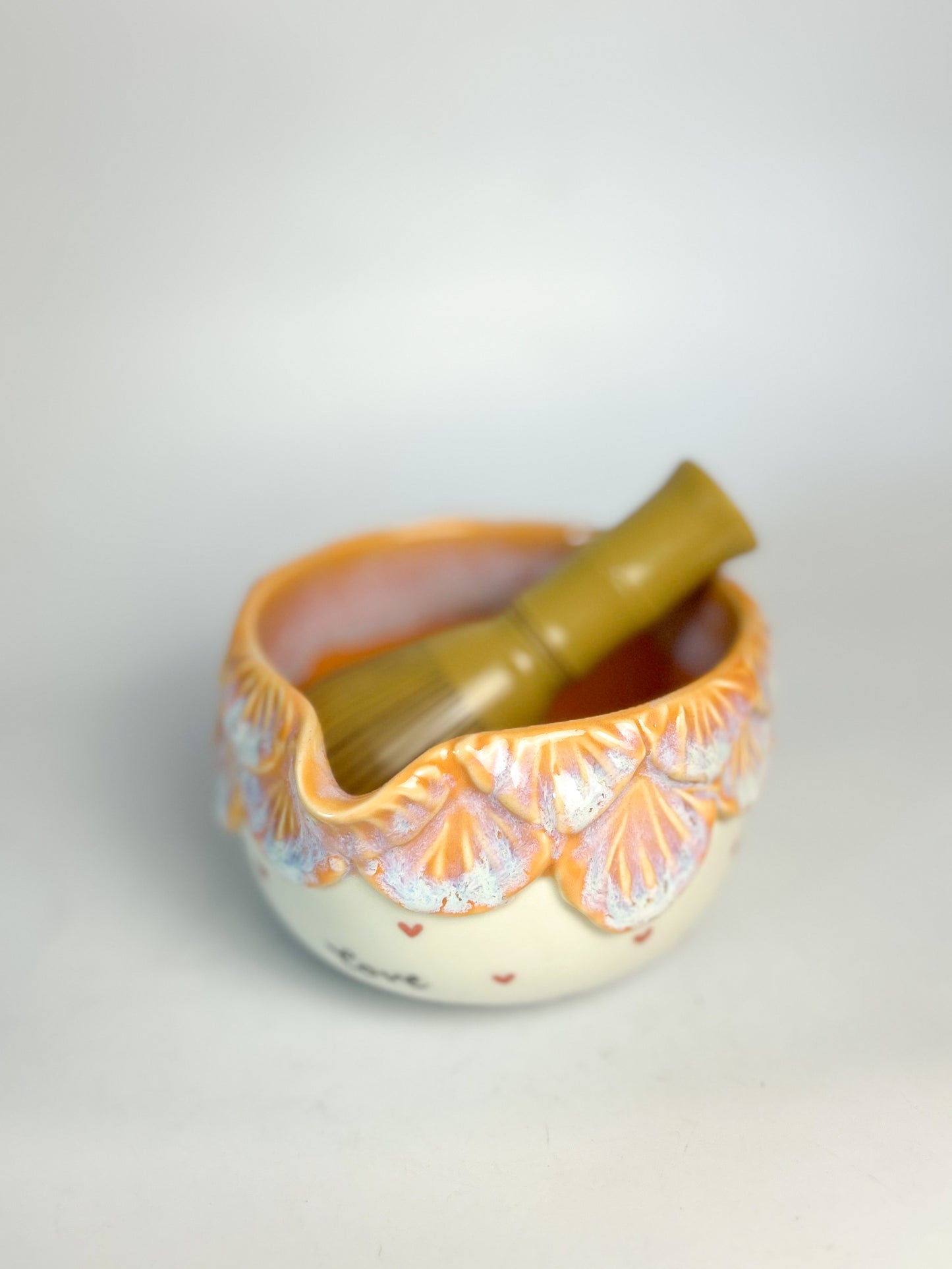 Amber Glow Matcha Bowl