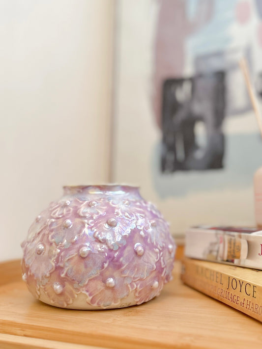 Pearlescent Seashell Vase